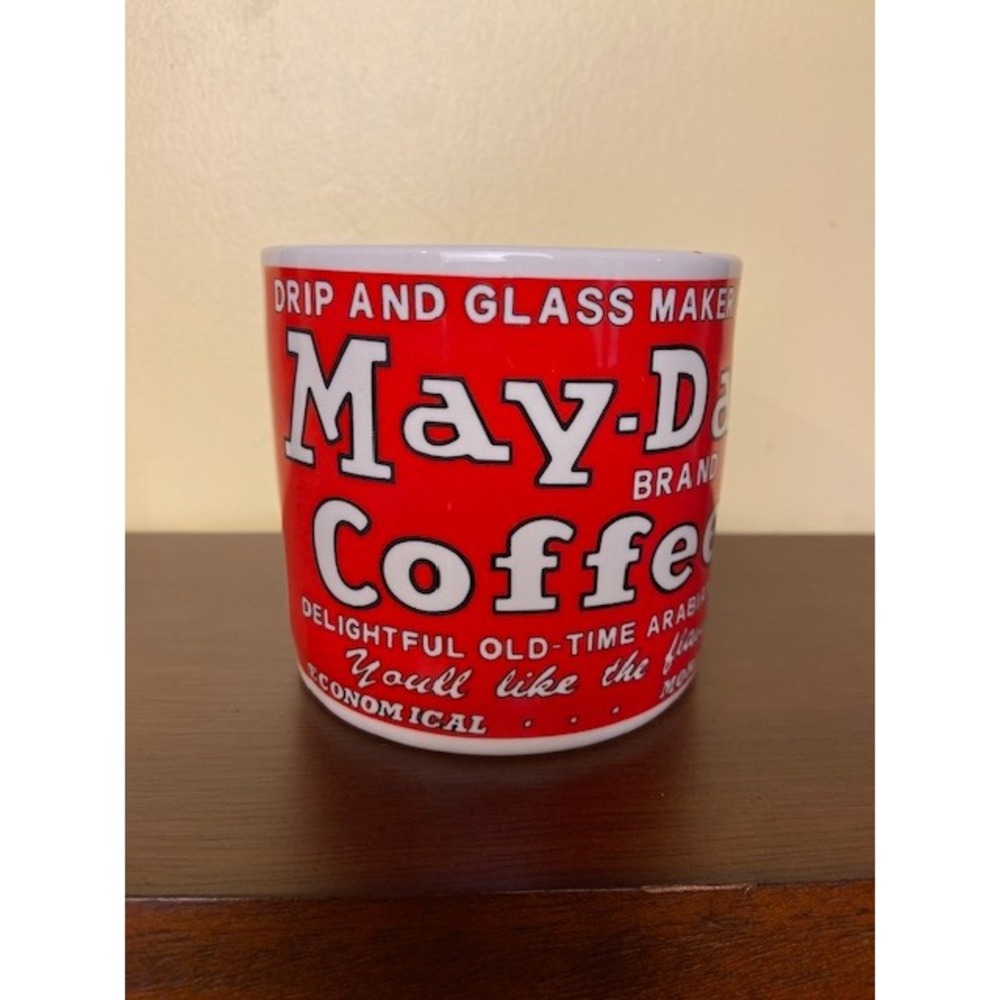 Westwood Yesteryear May-Day Coffee Mug Vintage Advertising Red White 1992